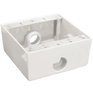Weatherproof Boxes in White with Outlet Holes