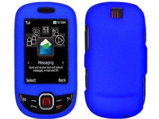 Blue Crystal Rubberized Faceplate Hard Rubber Skin Case Cover for Samsung Smiley SGH T359 Cell Phones & Accessories