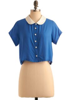 Crop By Sometime Top  Mod Retro Vintage Short Sleeve Shirts