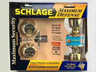 Schlage Lock #FB352NVBEL505 Brass Bell Combo Pack   Doorbell Push Buttons  