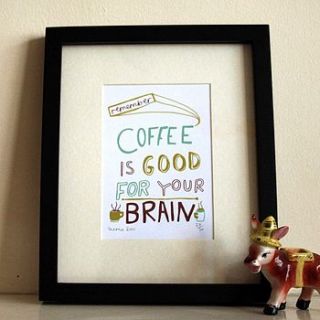 'coffee is good' screen print by memo illustration