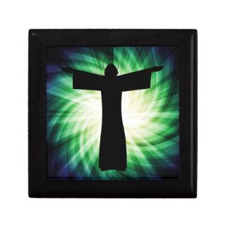 Glowing Jesus Christ Silhouette Trinket Box