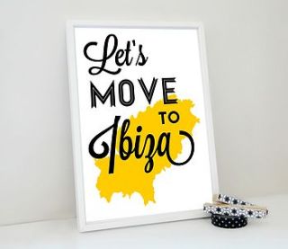 let's move to ibiza art print by sacred & profane designs
