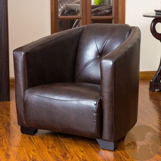 Christopher Knight Home Dale Brown Leather Club Chair Christopher Knight Home Chairs