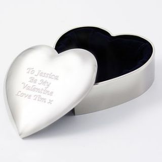personalised heart trinket box by hope and willow