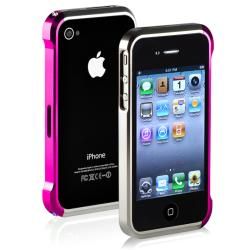Pink/ Silver Metal Bumper for Apple iPhone 4/ 4S BasAcc Cases & Holders