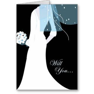will you be my bridesmaid?  elegant bride cards