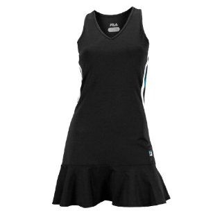 Fila Tennis Women's Center Court Dress, Medium, Black  Sports & Outdoors