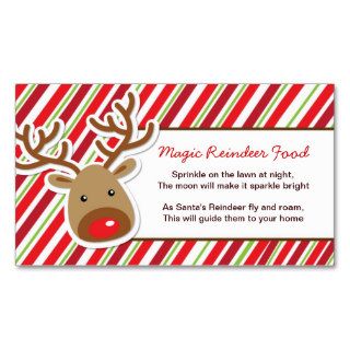 DIY   100 Whimsical Magic Reindeer Food Tags Business Card