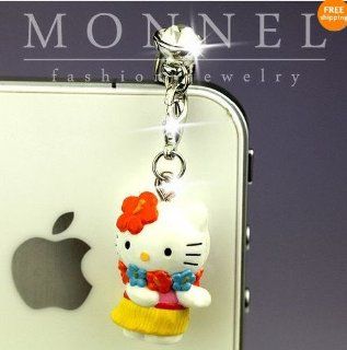 Ip358 Luxury Hello Kitty Angel 3d Charm Anti Dust Plug Cover for Iphone 4 4s Cell Phones & Accessories
