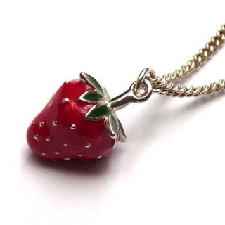 strawberry necklace by joy everley