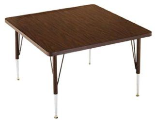 Barricks Manufacturing Company SA 366 Square Non Folding Adjustable Height Activity Table w/Enamel Legs