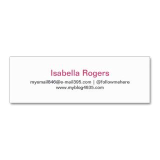Fuchsia modern generic simple elegant personal business card template