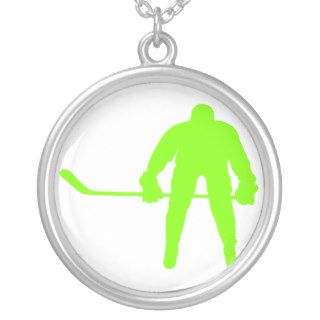 Chartreuse, Neon Green Hockey Necklaces