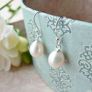 pearl drop earrings by molly ginnelly jewellery