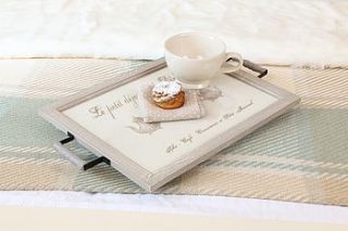 breakfast in bed tray and mug gift set by dibor
