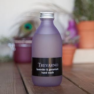 lavender and geranium hand wash by organic trevarno