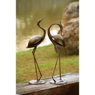 SPI Home Stylized Garden Heron Pair Statue