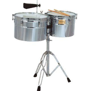 Chrome Deep Shell Timbales   14" & 15" Musical Instruments
