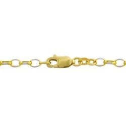 Fremada 14k Two tone Gold Diamond cut Cable Link Bracelet Fremada Gold Bracelets