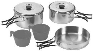 Stansport 362 Stansport Stainless 2 Person Cookset Cookware Sets Kitchen & Dining