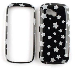 CELL PHONE CASE COVER FOR LG NEON 2 II GW370 GLITTER STARS ON BLACK Cell Phones & Accessories