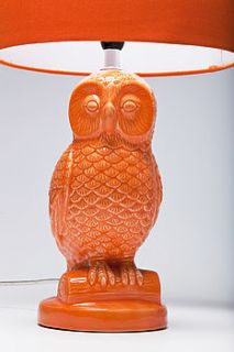 owl lamp orange by i love retro