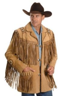 Scully Men's Fringed Suede Leather Coat at  Mens Clothing store