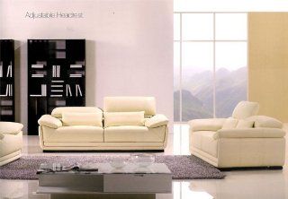 Shop 3pc Contemporary Modern Leather Sofa Set #AM 371 IV at the  Furniture Store