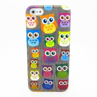 Cute Various Expressions Owl Design Hard Back Case Cover for Apple Iphone 5 Cell Phones & Accessories