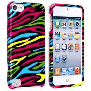 BasAcc Black/ Colorful Zebra Case for Apple iPod Touch 5th Generation BasAcc Cases