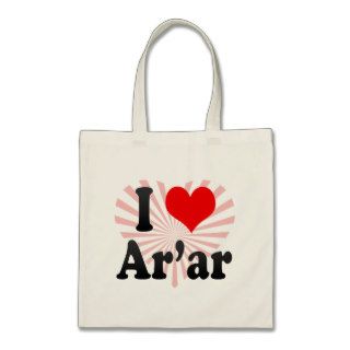 I Love Ar'ar, Saudi Arabia Canvas Bags