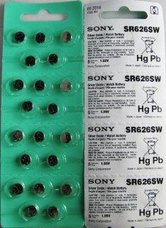 Sony Watch Batteries 377 SR626SW 1.55v Silver Oxide pack of 100 Batteries