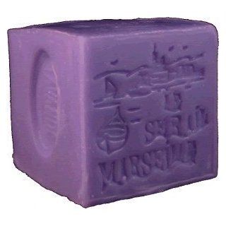 Savon de Marseille (Marseilles Soap)   Lavender Soap Cube 150g   Handcrafted pure French soap  Bath Soaps  Beauty