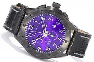 Android Stealth Swiss Chronograph Chrono Watch Purple Dial Watches