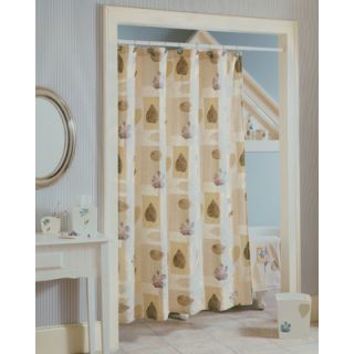 Croscill Spa Leaf Cotton and Polyester Shower Curtain