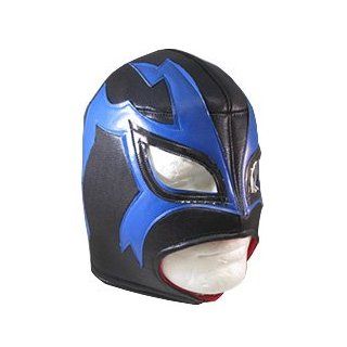 SHOCKER Lucha Libre Wrestling Mask (pro fit) Costume Wear   Black/Blue Sports & Outdoors