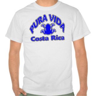 Pura Vida Costa Rica Blue Frog T shirt