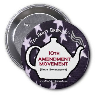 TP0109 Tea Party 10th Amendment Movement Button