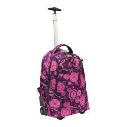 Women's US Traveler Horizon Rolling Computer Backpack Purple Bubbles US Traveler Rolling Laptop Cases