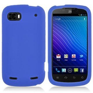 EMAXCITY Brand Soft Silicone BLUE Skin Cover Case for ZTE N861 WARP 2 / SEQUENT BOOST MOBILE [WCM375] Cell Phones & Accessories