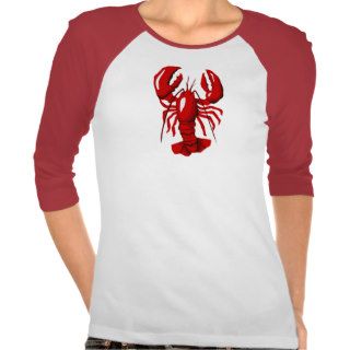 Red Lobster Ladies Raglan T shirt