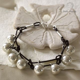 silver ball charm twist bracelet by dirty cherub