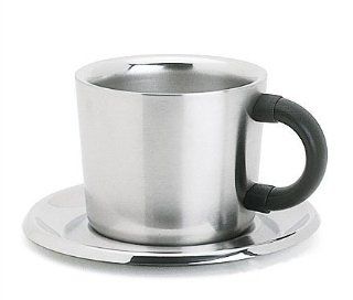 Beacon Hill Insulated Cappuccino Cup and Saucer by Trudeau Kitchen & Dining