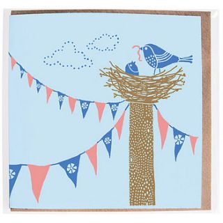 bird nest card by solitaire