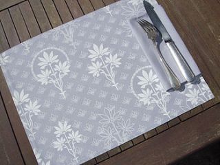 fleur de lotus organic printed placemat by anne fortin eco home accessories