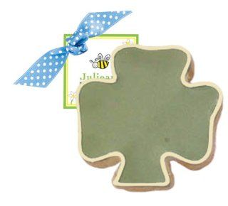 Traverse Bay Confections Hand Decorated Shamrock Cookie, 3 Ounce Individually Wrapped Cookies (Pack of 4)  Cookies Gourmet  Grocery & Gourmet Food