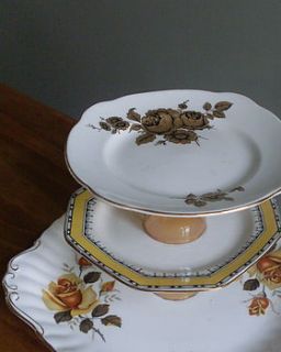 amber rose cake stand by once upon a tea cup