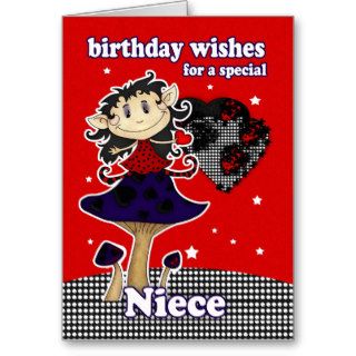 niece birthday wishes greeting card with gothic el