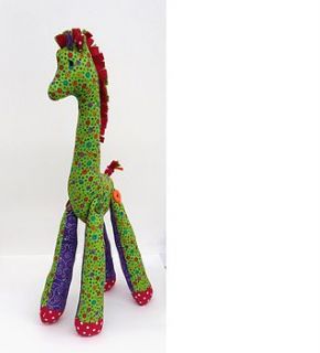 giraffe colourful soft toy by hamble & pops